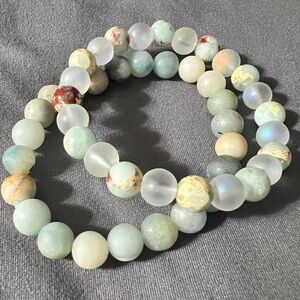 Multi-Color Stone Beaded Bracelet Set